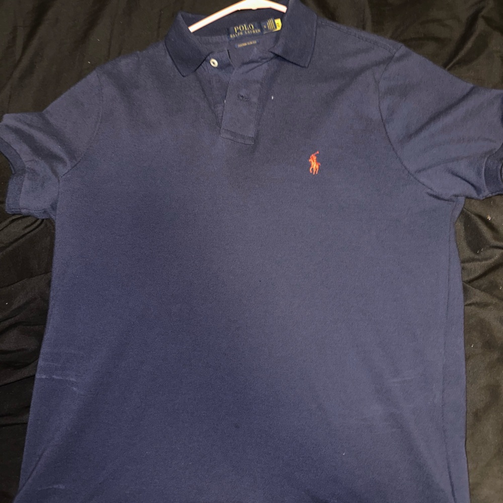 Men Slim fit medium navy Polo Shirt